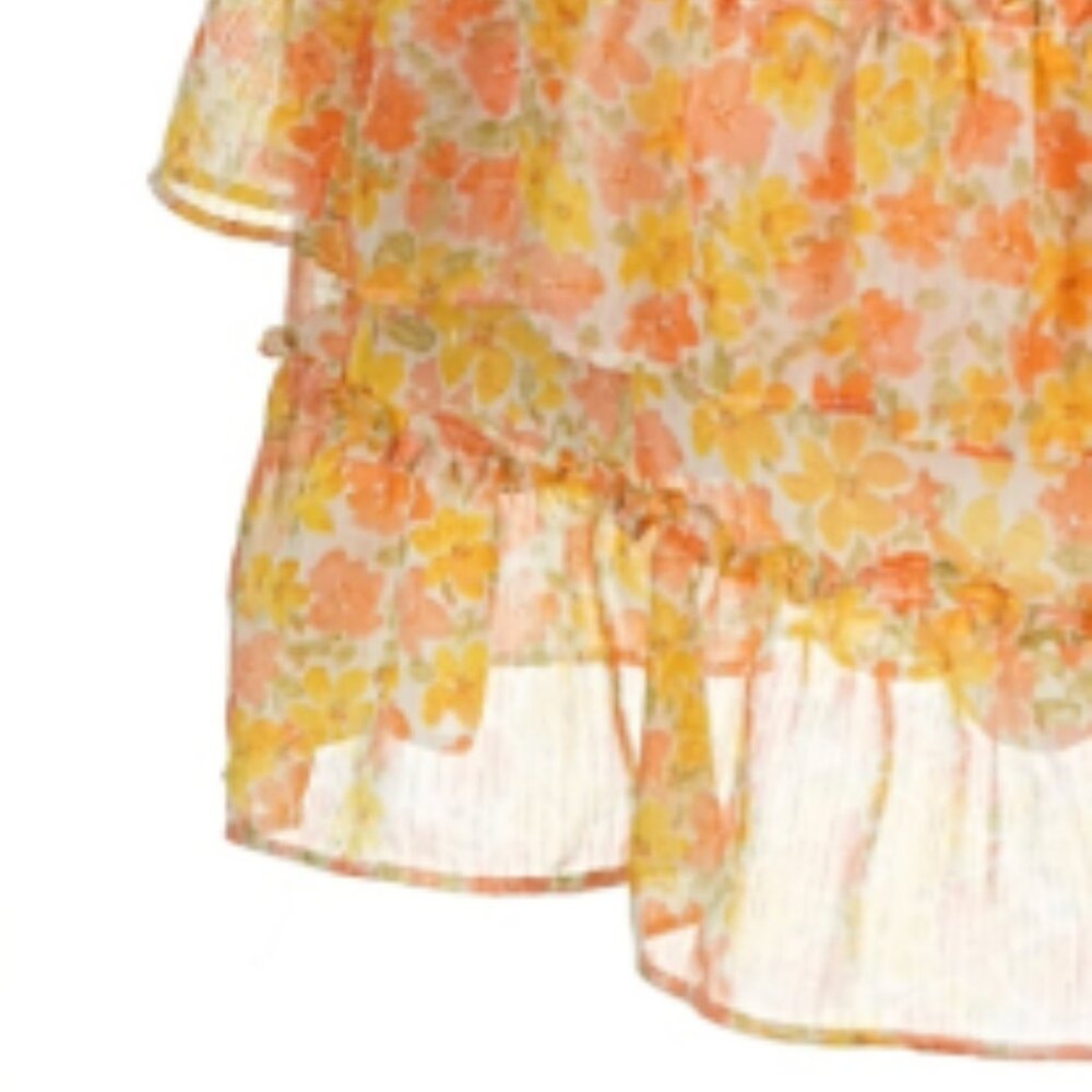 1.State Women's Sleeveless Floral Smocked Tiered Mini Dress - Size X Large - Picture 5 of 10